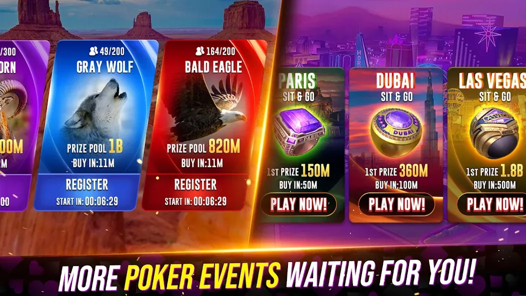 Poker Fever - Win your Fame бесплатно на Андроид — мод: Бесконечные фишки и удача — скриншот 5 Poker Fever - Win your Fame бесплатно на Андроид — мод: Бесконечные фишки и удача — скриншот 5