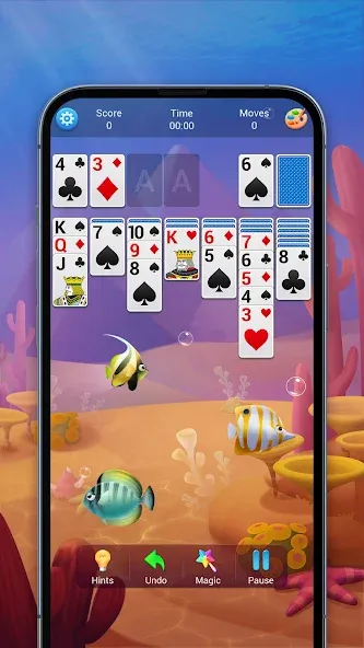 Solitaire, Klondike Card Games — последняя версия с модом (Безлимитные подсказки и отмены хода) — скриншот 2 Solitaire, Klondike Card Games — последняя версия с модом (Безлимитные подсказки и отмены хода) — скриншот 2