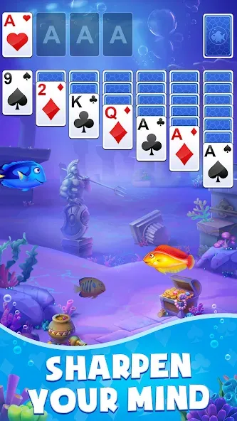 Solitaire: Fish Master — последняя версия с модом (Безлимитные монеты и рыбки) — скриншот 2 Solitaire: Fish Master — последняя версия с модом (Безлимитные монеты и рыбки) — скриншот 2