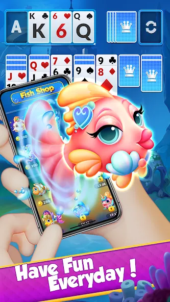 Solitaire - Klondike Card Game взлом на Андроид — Открыты все карты и уровни — скриншот 3