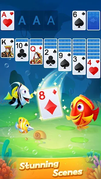 Solitaire 3D Fish взлом APK — Безлимитные монеты и все рыбы открыты — скриншот 4 Solitaire 3D Fish взлом APK — Безлимитные монеты и все рыбы открыты — скриншот 4