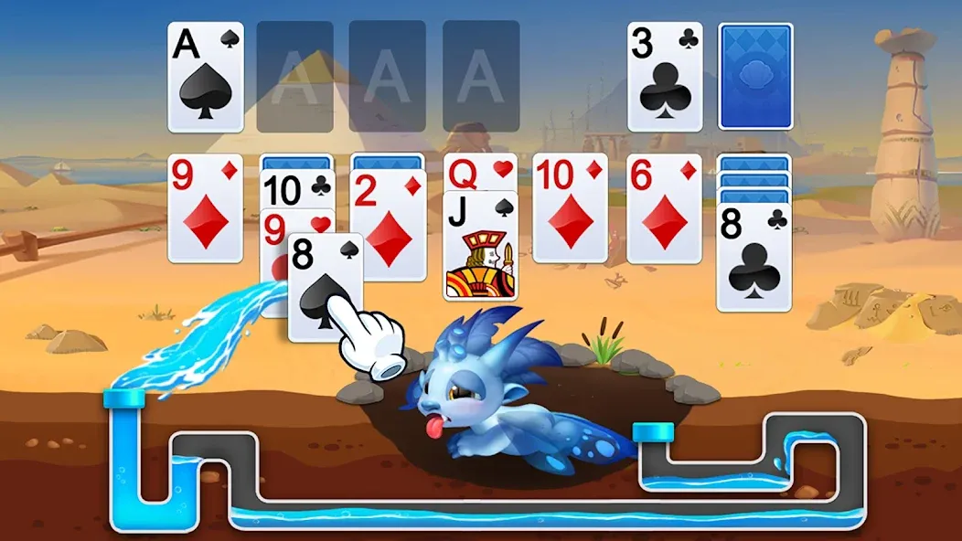 Solitaire Dragons бесплатно на Андроид — мод: Бесконечные монеты и бонусы — скриншот 1 Solitaire Dragons бесплатно на Андроид — мод: Бесконечные монеты и бонусы — скриншот 1