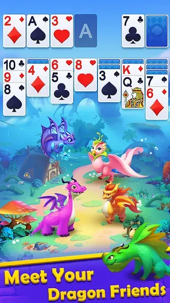 Solitaire Dragons бесплатно на Андроид — мод: Бесконечные монеты и бонусы — скриншот 4 Solitaire Dragons бесплатно на Андроид — мод: Бесконечные монеты и бонусы — скриншот 4