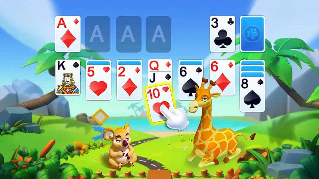 Solitaire - Wild Park — скачать мод: Безлимитные подсказки и джокеры — скриншот 2
