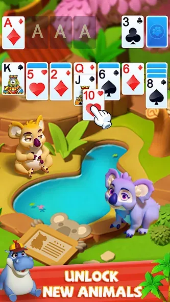 Solitaire - Wild Park — скачать мод: Безлимитные подсказки и джокеры — скриншот 5