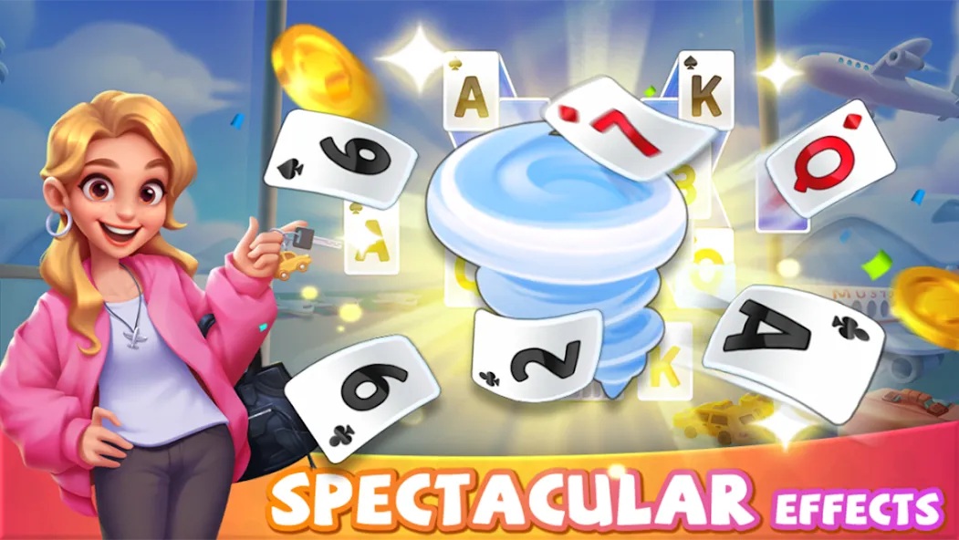 Solitaire Good Times — последняя версия с модом (Безлимитные монеты и подсказки) — скриншот 4 Solitaire Good Times — последняя версия с модом (Безлимитные монеты и подсказки) — скриншот 4