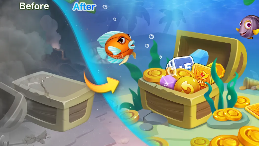 Solitaire TriPeaks Fish — скачать мод: Безлимитные монеты и бонусы — скриншот 3 Solitaire TriPeaks Fish — скачать мод: Безлимитные монеты и бонусы — скриншот 3