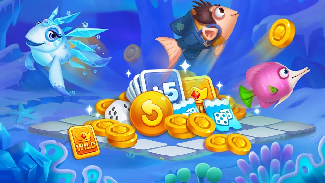 Solitaire TriPeaks Fish — скачать мод: Безлимитные монеты и бонусы — скриншот 5 Solitaire TriPeaks Fish — скачать мод: Безлимитные монеты и бонусы — скриншот 5