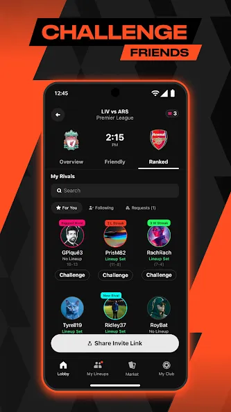 Sorare Rivals Fantasy Football — скачать мод: Безлимитные монеты и все игроки открыты — скриншот 2