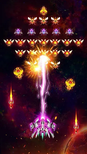 Скачать Space Shooter: Galaxy Attack бесплатно — Безлимитные деньги и мощное оружие — скриншот 3 Скачать Space Shooter: Galaxy Attack бесплатно — Безлимитные деньги и мощное оружие — скриншот 3