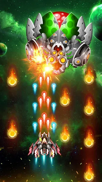 Скачать Space Shooter: Galaxy Attack бесплатно — Безлимитные деньги и мощное оружие — скриншот 4 Скачать Space Shooter: Galaxy Attack бесплатно — Безлимитные деньги и мощное оружие — скриншот 4