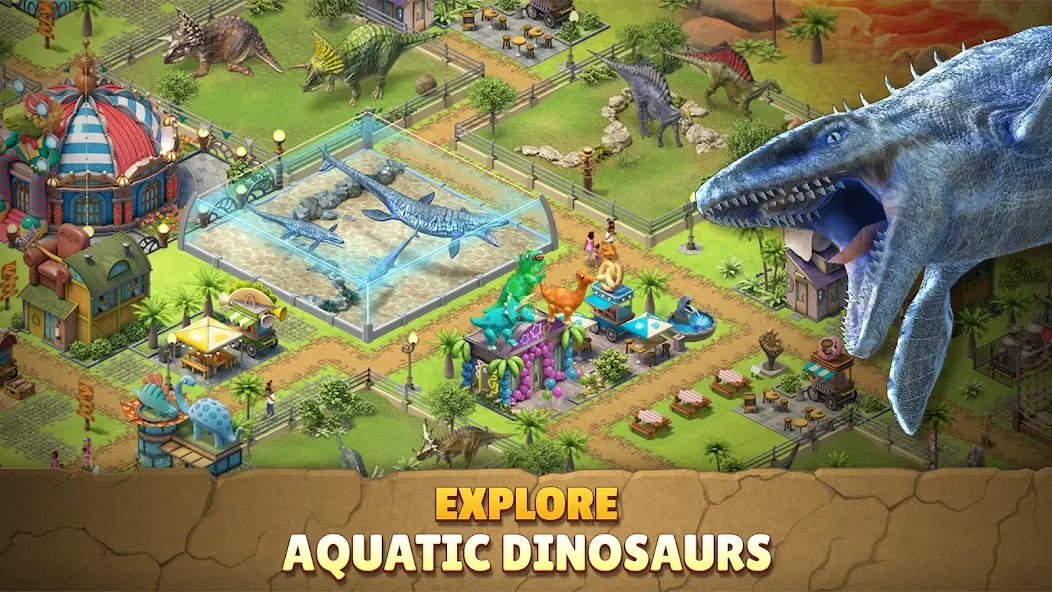 Jurassic Dinosaur: Dino Game на телефон — скачать мод: Безлимитные деньги и мощные динозавры — скриншот 3