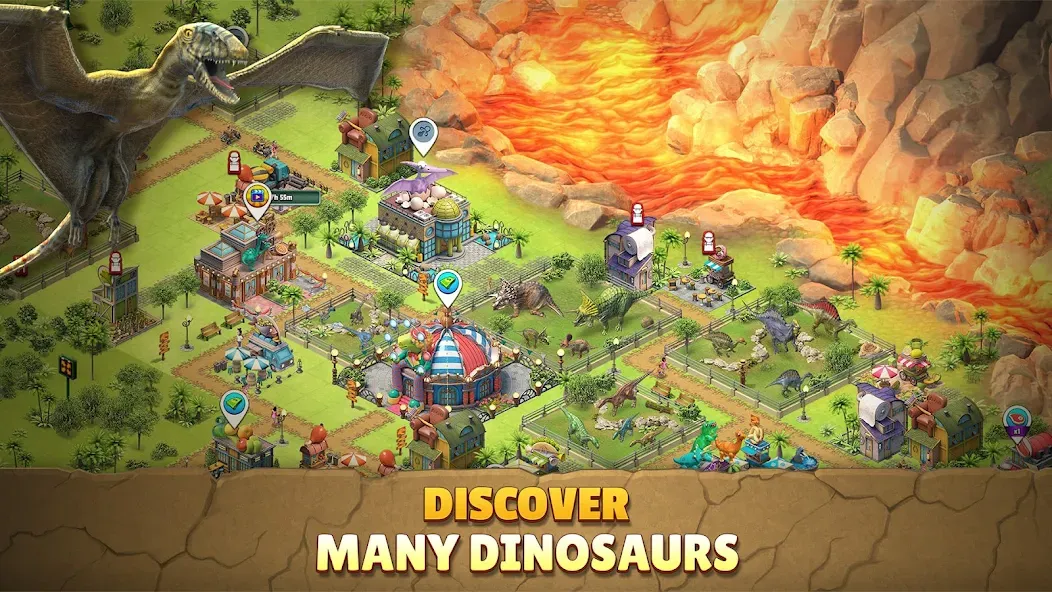Jurassic Dinosaur: Dino Game на телефон — скачать мод: Безлимитные деньги и мощные динозавры — скриншот 4