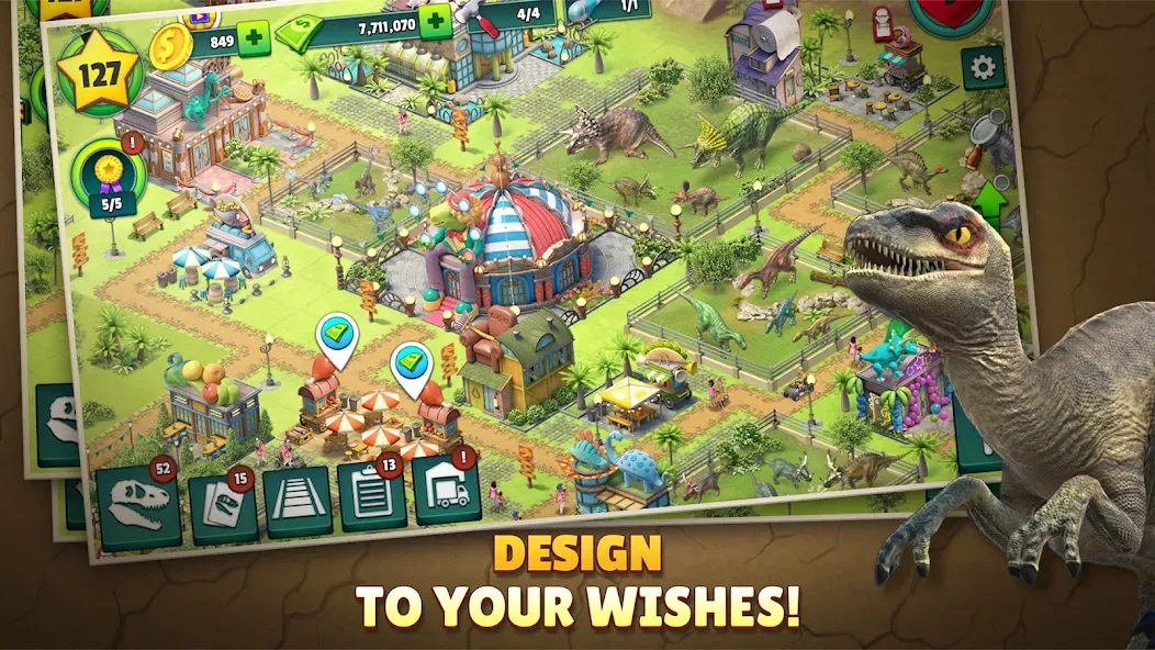 Jurassic Dinosaur: Dino Game на телефон — скачать мод: Безлимитные деньги и мощные динозавры — скриншот 5