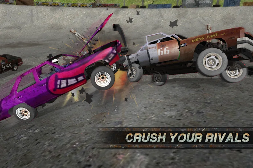 Мод Demolition Derby: Crash Racing — Безлимитные деньги и все машины открыты, скачать APK — скриншот 3