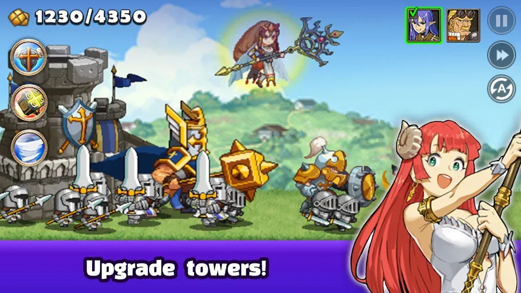 Kingdom Wars - Tower Defense — взломанная версия, Безлимитные ресурсы и улучшения — скриншот 2