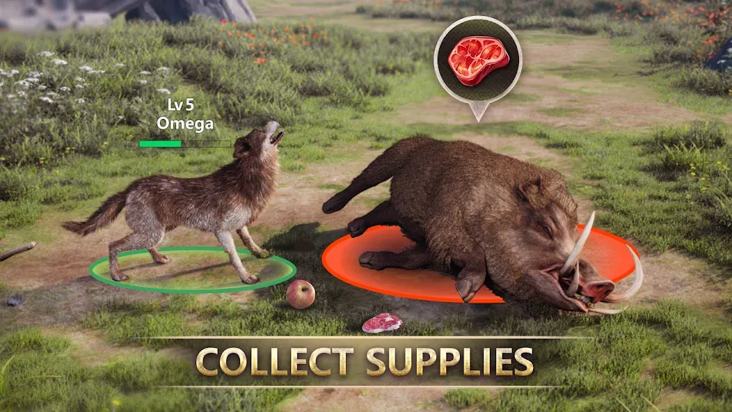 Wolf Game: Wild Animal Wars MOD APK: Безлимитные ресурсы и мощные волки — скриншот 2