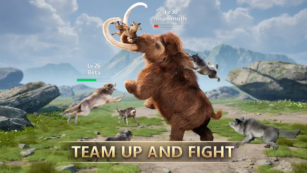 Wolf Game: Wild Animal Wars MOD APK: Безлимитные ресурсы и мощные волки — скриншот 3