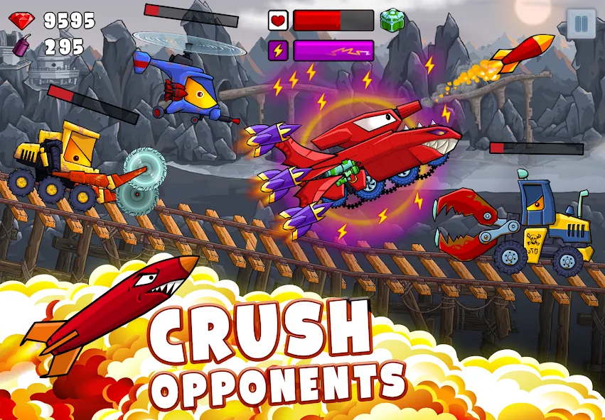 Car Eats Car 2 - Racing Game MOD APK скачать на Андроид — Безлимитные деньги и все машины открыты — скриншот 1