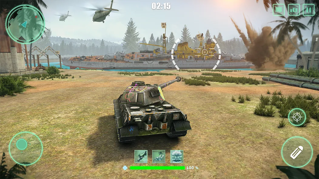 World Tanks War: Offline Games взлом на Андроид — Безлимитные деньги и мощная техника — скриншот 1 World Tanks War: Offline Games взлом на Андроид — Безлимитные деньги и мощная техника — скриншот 1