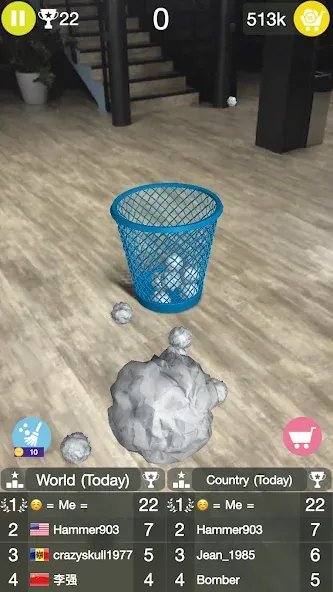 Скачать Paper Bin AR — Без рекламы и все уровни открыты — скриншот 4