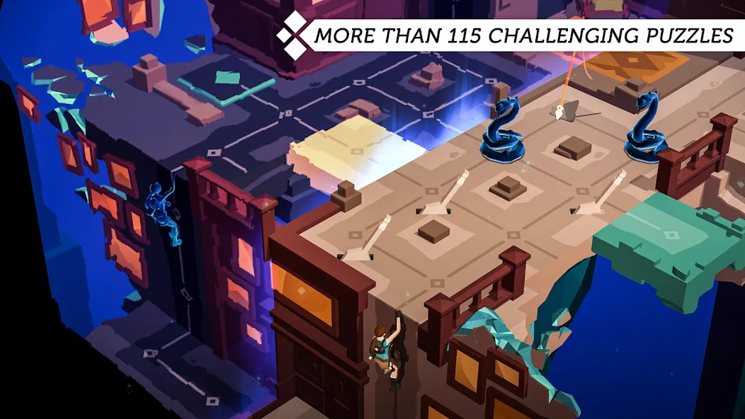 Lara Croft GO бесплатно на Андроид — мод: Безлимитные подсказки и все уровни — скриншот 1 Lara Croft GO бесплатно на Андроид — мод: Безлимитные подсказки и все уровни — скриншот 1