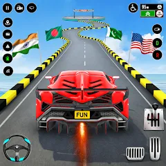 Скачать GT Car Stunt : Ramp Car Stunts последней версии — Безлимитные деньги и все машины