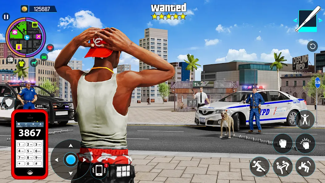 Gangster Mafia City Crime Game бесплатно на Андроид — мод: Безлимитные деньги и оружие — скриншот 1 Gangster Mafia City Crime Game бесплатно на Андроид — мод: Безлимитные деньги и оружие — скриншот 1