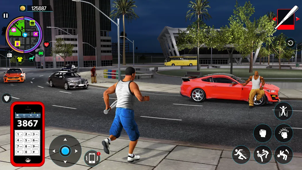 Gangster Mafia City Crime Game бесплатно на Андроид — мод: Безлимитные деньги и оружие — скриншот 2 Gangster Mafia City Crime Game бесплатно на Андроид — мод: Безлимитные деньги и оружие — скриншот 2