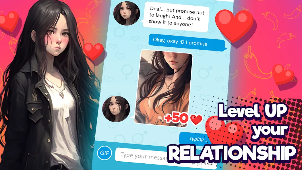 Скачать Anime Girlfriend - AI Chat на Андроид с модом — Безлимитные сообщения и премиум функции — скриншот 5 Скачать Anime Girlfriend - AI Chat на Андроид с модом — Безлимитные сообщения и премиум функции — скриншот 5