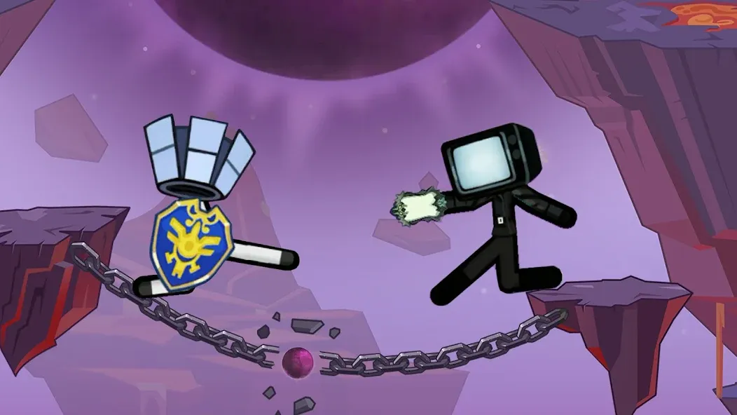 Stick Hero Fight Clash — Безлимитные монеты и усиленный герой, скачать мод APK — скриншот 1