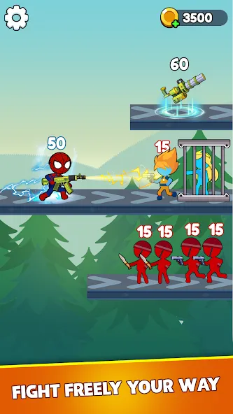 Stick Shooter: Battle Game — Безлимитные патроны и здоровье, скачать мод APK — скриншот 1 Stick Shooter: Battle Game — Безлимитные патроны и здоровье, скачать мод APK — скриншот 1