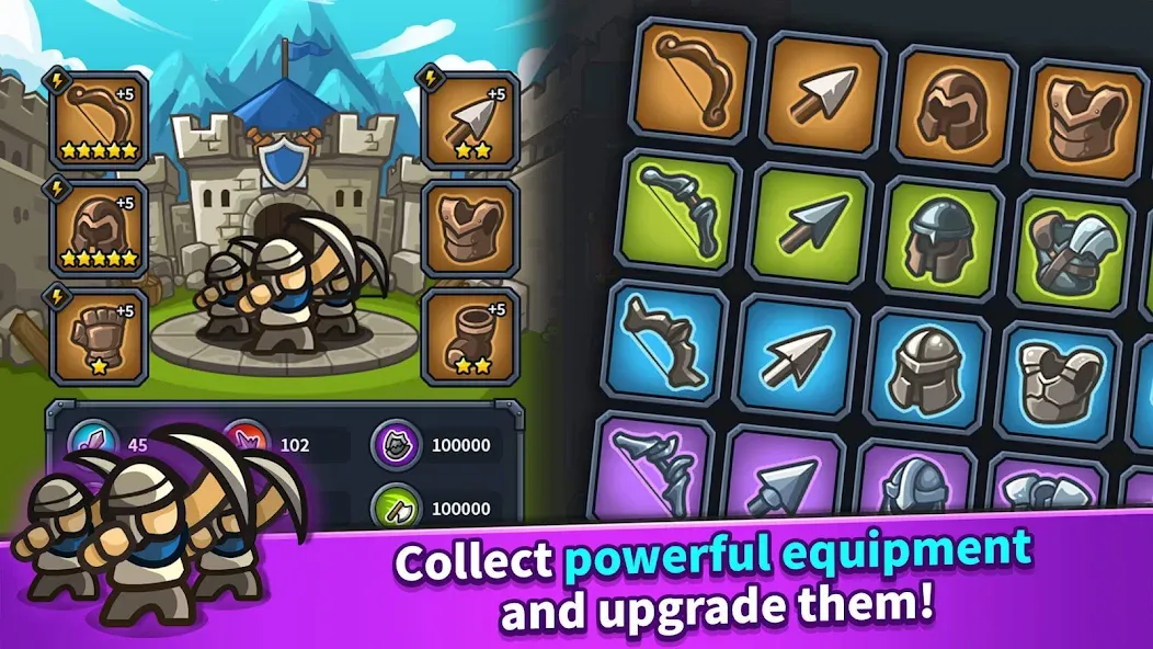 Idle Kingdom Defense — Безлимитные деньги и усиленная защита, скачать мод APK — скриншот 4 Idle Kingdom Defense — Безлимитные деньги и усиленная защита, скачать мод APK — скриншот 4