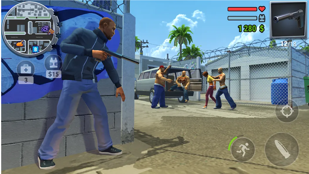 Gangs Town Story — Безлимитные деньги и оружие, скачать мод APK — скриншот 4 Gangs Town Story — Безлимитные деньги и оружие, скачать мод APK — скриншот 4
