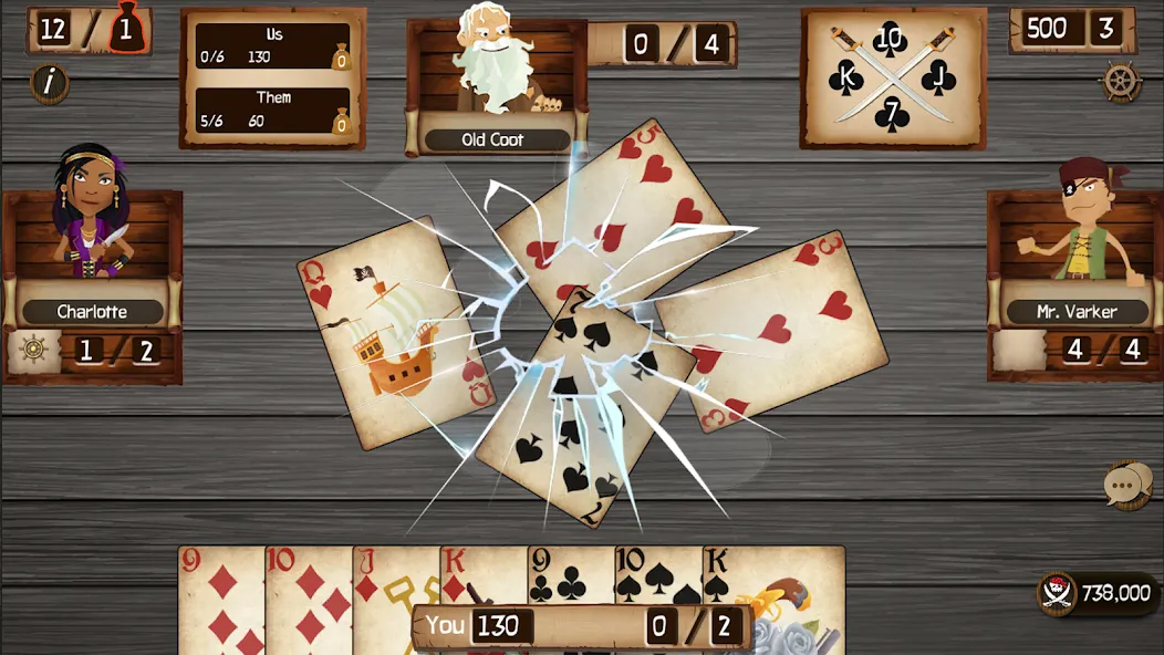 Spades Cutthroat Pirates взломанный APK — Безлимитные монеты и пиратские бонусы — скриншот 1 Spades Cutthroat Pirates взломанный APK — Безлимитные монеты и пиратские бонусы — скриншот 1