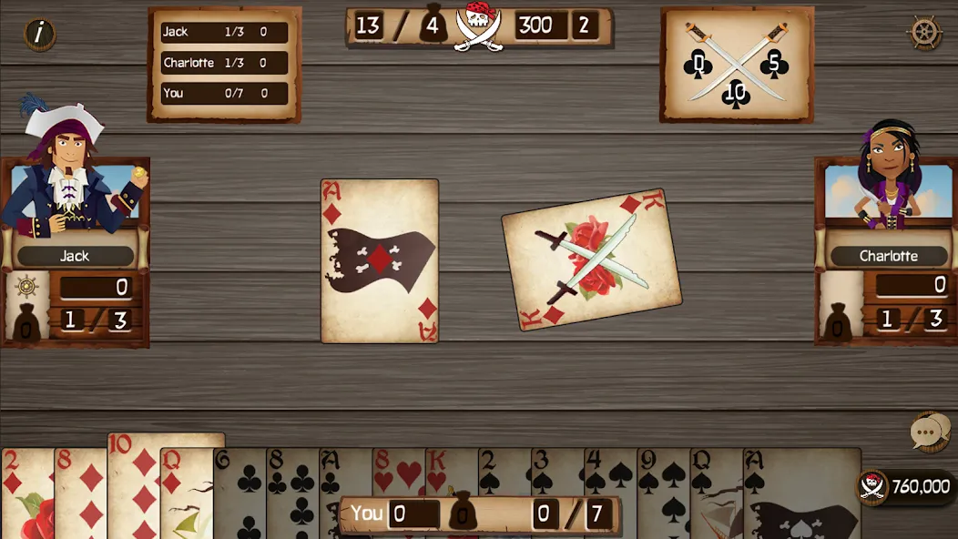 Spades Cutthroat Pirates взломанный APK — Безлимитные монеты и пиратские бонусы — скриншот 3 Spades Cutthroat Pirates взломанный APK — Безлимитные монеты и пиратские бонусы — скриншот 3