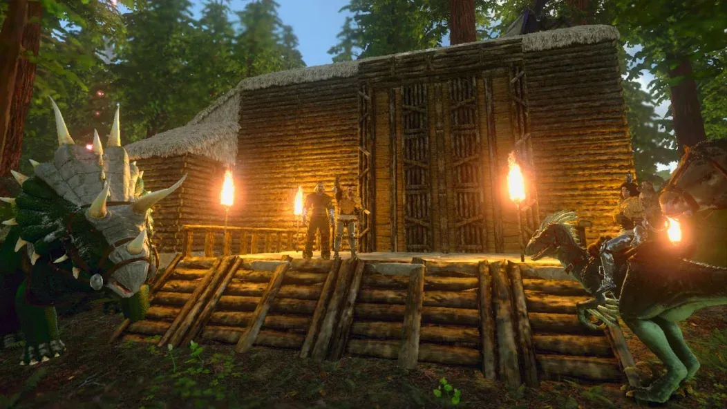 ARK: Survival Evolved бесплатно на Андроид — мод: Много ресурсов и открыты все рецепты — скриншот 5