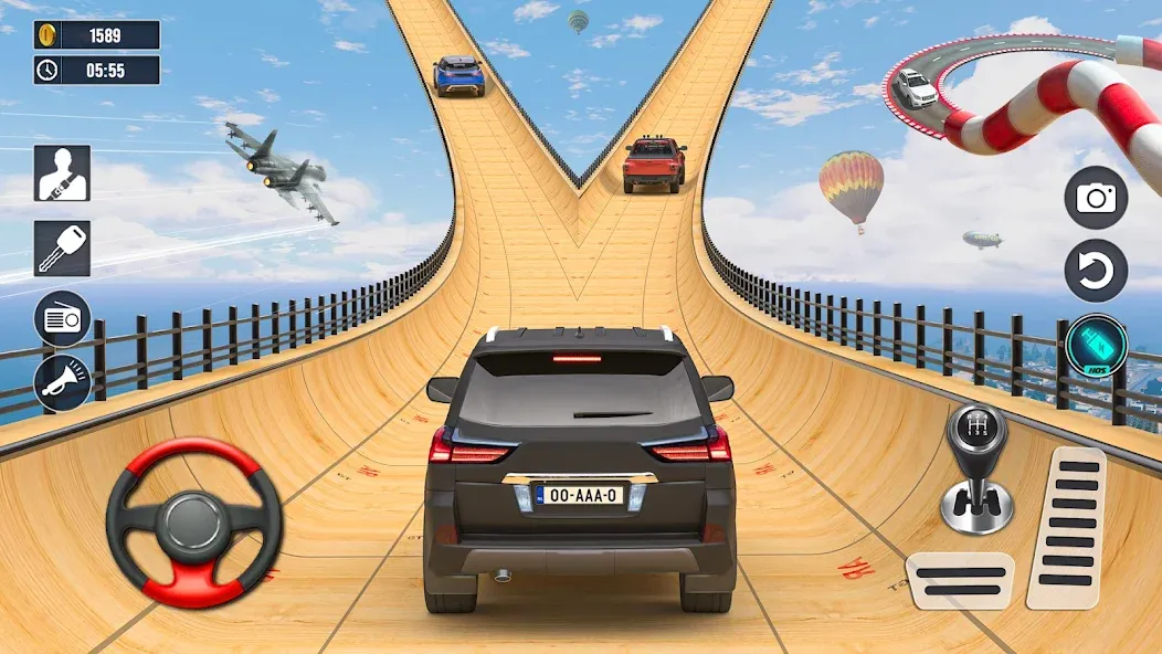 Скачать мод Car Stunt Games : Car Games 3D — Безлимитные деньги и все машины открыты — скриншот 1