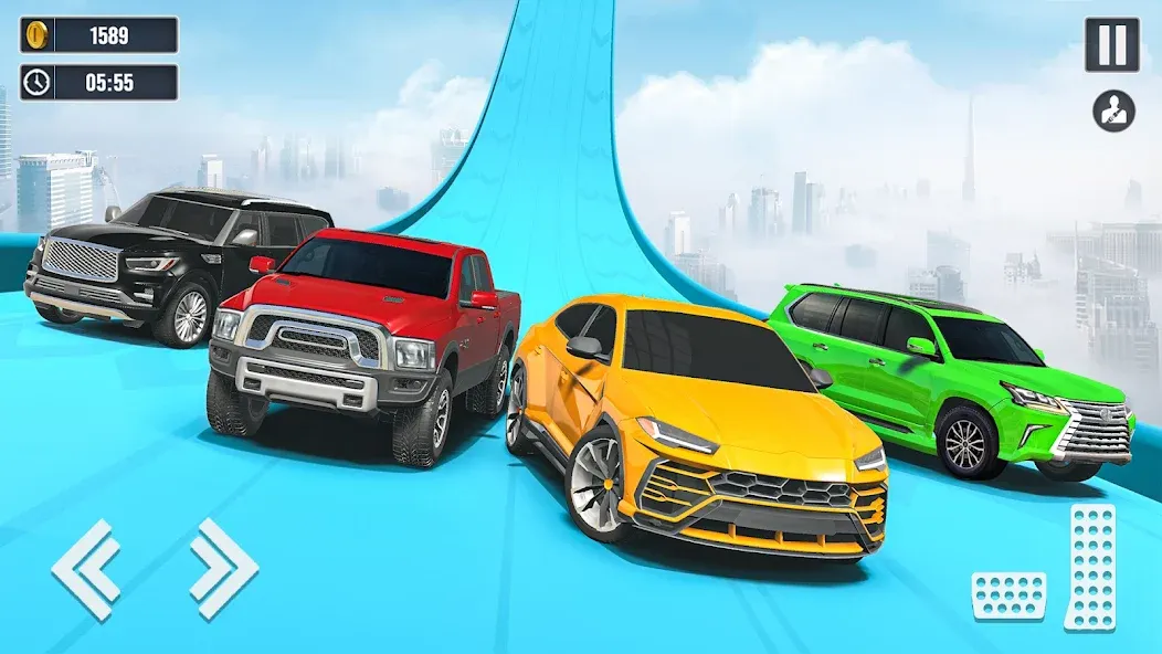 Скачать мод Car Stunt Games : Car Games 3D — Безлимитные деньги и все машины открыты — скриншот 2