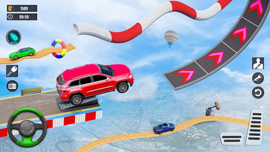 Скачать мод Car Stunt Games : Car Games 3D — Безлимитные деньги и все машины открыты — скриншот 4