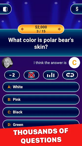 Скачать Millionaire 2024: Trivia Game бесплатно — Безлимитные подсказки и жизни — скриншот 2 Скачать Millionaire 2024: Trivia Game бесплатно — Безлимитные подсказки и жизни — скриншот 2