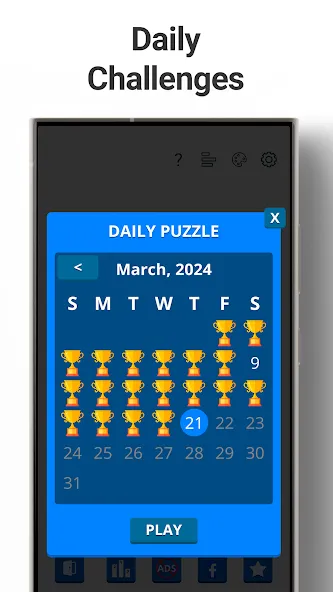 Sudoku Levels: Daily Puzzles MOD APK скачать на Андроид — Подсказки и все уровни открыты — скриншот 2 Sudoku Levels: Daily Puzzles MOD APK скачать на Андроид — Подсказки и все уровни открыты — скриншот 2