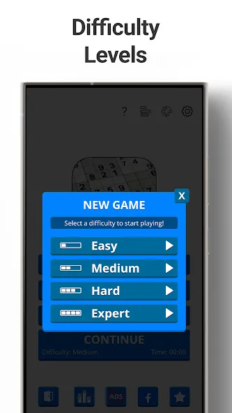 Sudoku Levels: Daily Puzzles MOD APK скачать на Андроид — Подсказки и все уровни открыты — скриншот 4 Sudoku Levels: Daily Puzzles MOD APK скачать на Андроид — Подсказки и все уровни открыты — скриншот 4