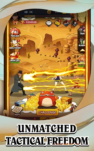 Мод Ultimate Ninja AFK — Безлимитные ресурсы и быстрый прогресс, скачать APK — скриншот 1 Мод Ultimate Ninja AFK — Безлимитные ресурсы и быстрый прогресс, скачать APK — скриншот 1
