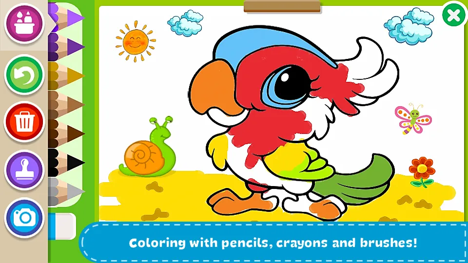 Coloring Book - Kids Paint взлом на Андроид — Все раскраски и премиум-кисти — скриншот 1