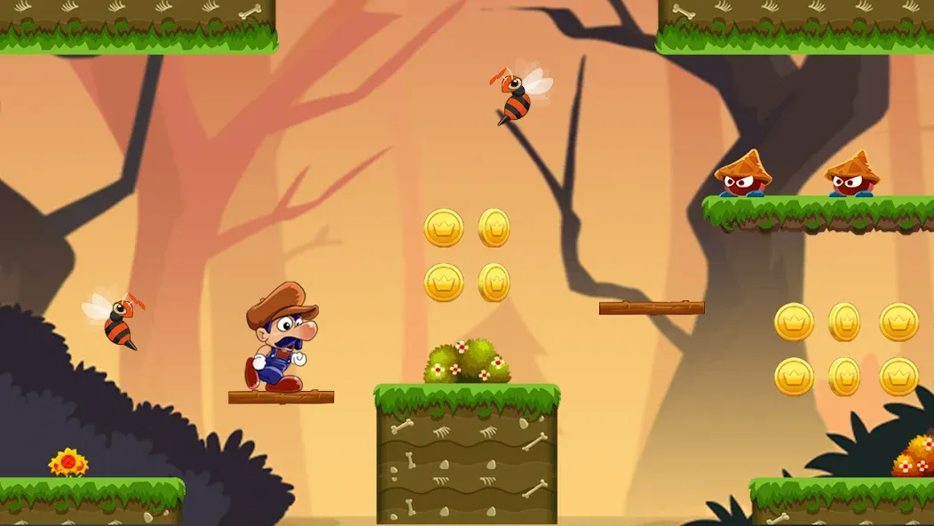 Super Bino Go:Adventure Jungle мод на Андроид: Безлимитные деньги и все уровни — скриншот 3 Super Bino Go:Adventure Jungle мод на Андроид: Безлимитные деньги и все уровни — скриншот 3