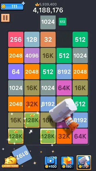 Drop Merge : Number Puzzle MOD APK: Без рекламы и безлимитные монеты — скриншот 5 Drop Merge : Number Puzzle MOD APK: Без рекламы и безлимитные монеты — скриншот 5