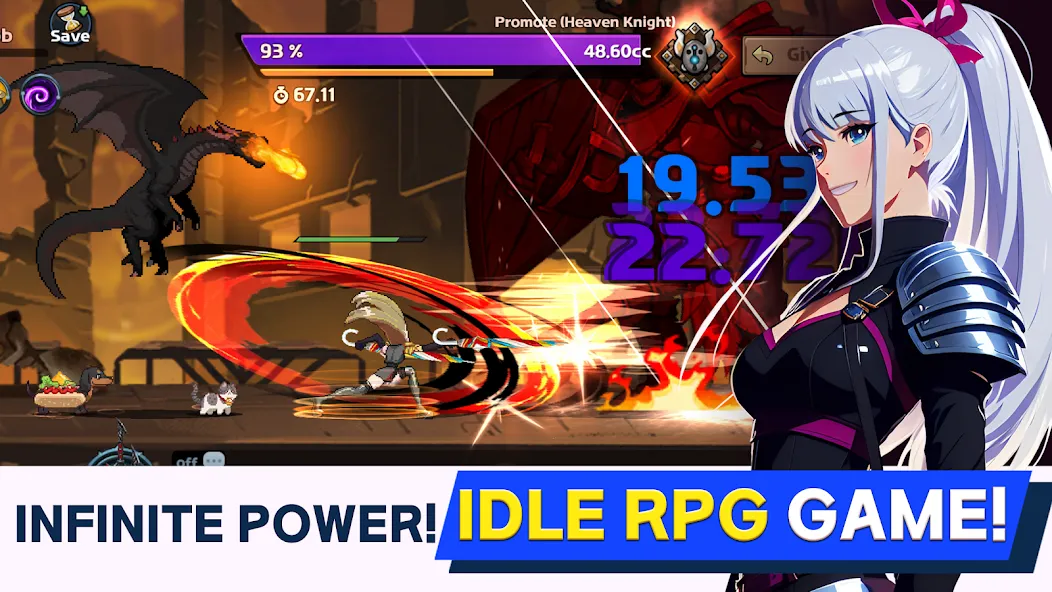 Dual Blader : Idle Action RPG на телефон — скачать мод: Безлимитные деньги и алмазы — скриншот 2