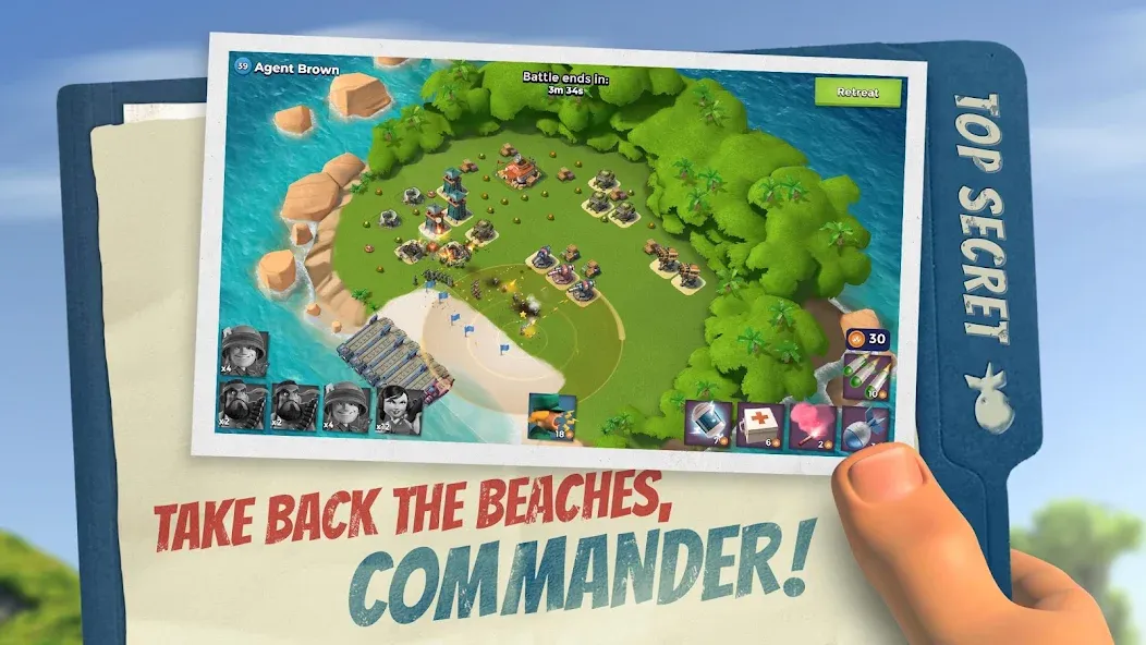 Скачать Boom Beach — Безлимитные ресурсы и ускоренное строительство — скриншот 1