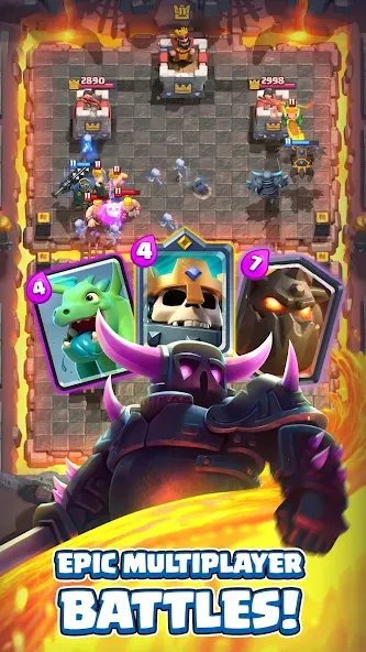 Clash Royale — взломанная версия, Много денег и открытые карты — скриншот 1